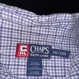 Ralph Lauren Chaps Lavender Checkered Shirt XXL